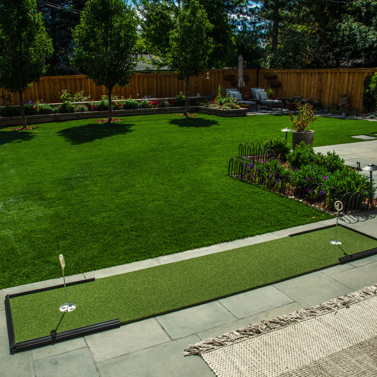 backyard putting greens and artificial turf okc